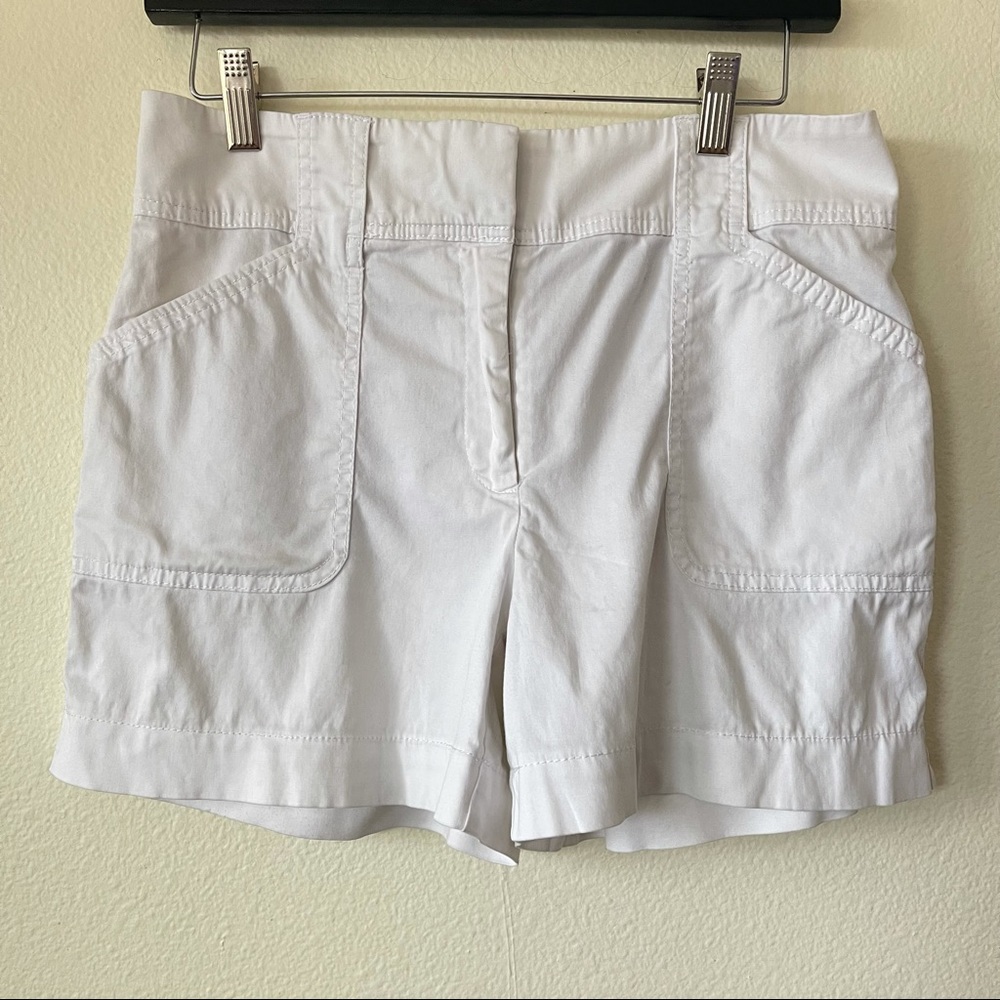 White House Black Market White Cotton Jean Shorts